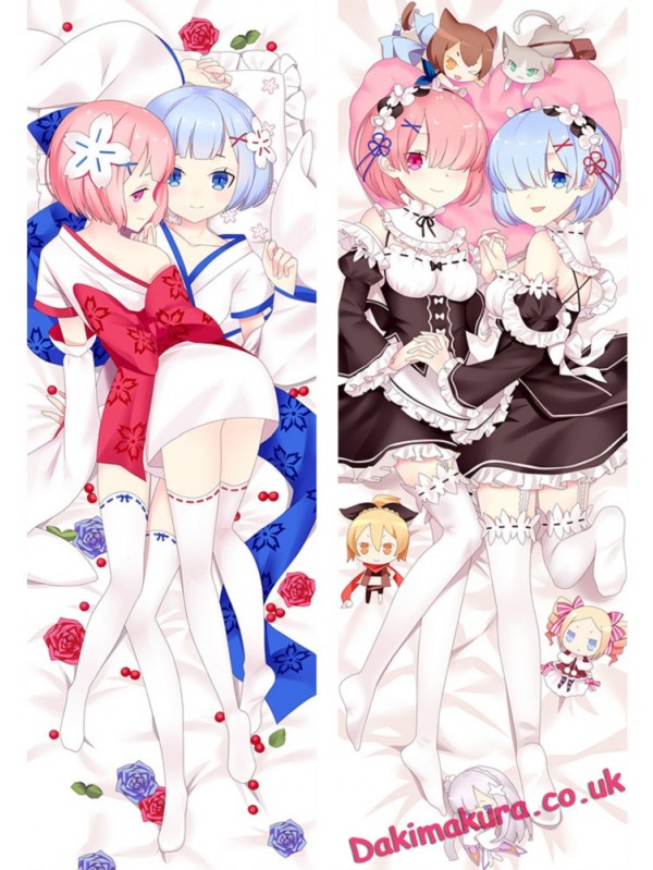 Rem Ram - Re:Zero Body Pillow Case japanese love pillows for sale