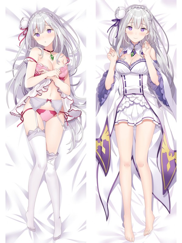 ReZero ? Starting Life in Another World Emilia Anime Dakimakura Japanese Hugging Body Pillow Case Cover