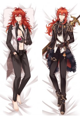 Genshin Impact Diluc Anime Dakimakura Japanese Hugging Body Pillow Cover