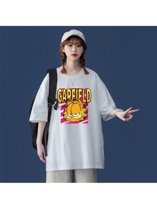 The Garfield Show 1 Unisex Mens/Womens Short Sleeve T-shirts Fashion Printed Tops Cosplay Costume