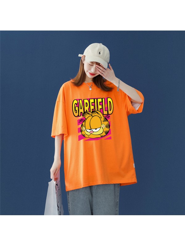 The Garfield Show 2 Unisex Mens/Womens Short Sleeve T-shirts Fashion Printed Tops Cosplay Costume