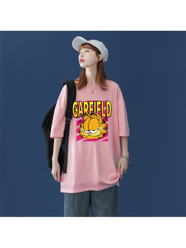 The Garfield Show 3 Unisex Mens/Womens Short Sleeve T-shirts Fashion Printed Tops Cosplay Costume