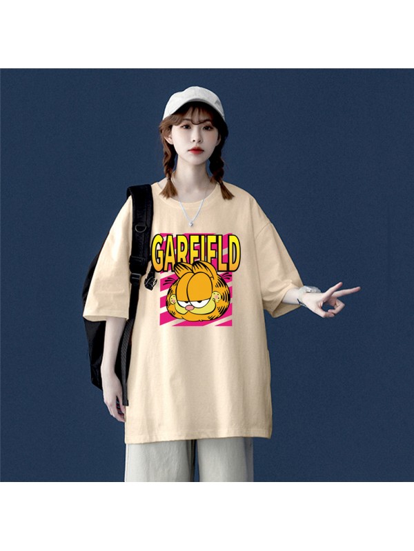 The Garfield Show 5 Unisex Mens/Womens Short Sleeve T-shirts Fashion Printed Tops Cosplay Costume