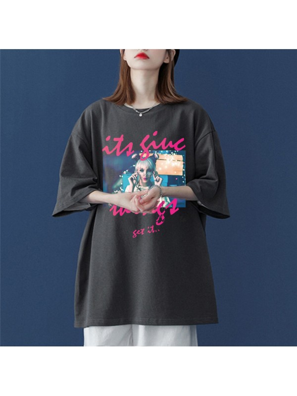 Fashion Girls 4 Unisex Mens/Womens Short Sleeve T-shirts Fashion Printed Tops Cosplay Costume