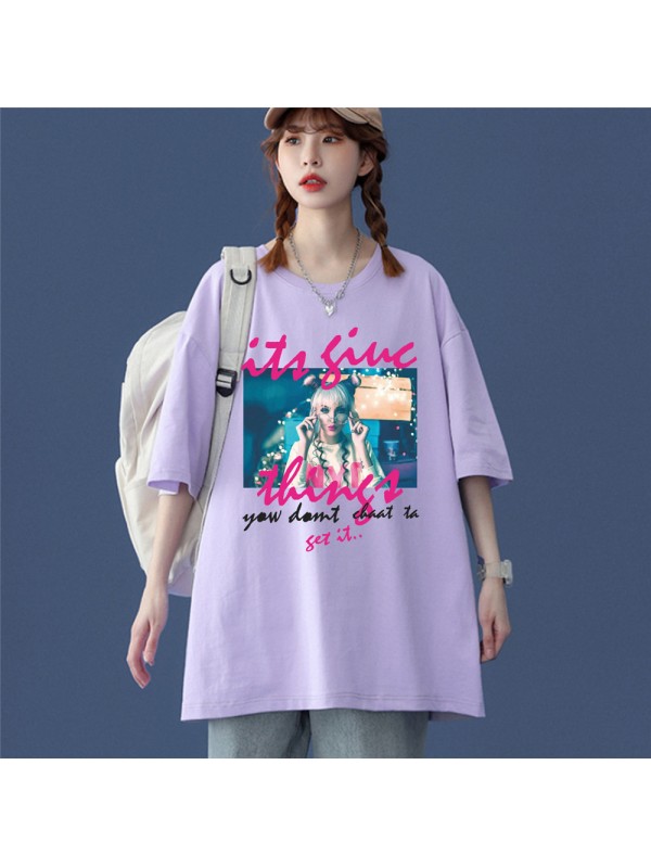 Fashion Girls 8 Unisex Mens/Womens Short Sleeve T-shirts Fashion Printed Tops Cosplay Costume