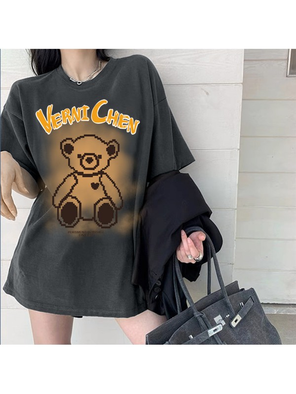 Smokey Bear 4 Unisex Mens/Womens Short Sleeve T-shirts Fashion Printed Tops Cosplay Costume