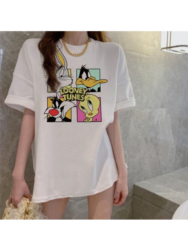 Looney Tunes 1 Unisex Mens/Womens Short Sleeve T-shirts Fashion Printed Tops Cosplay Costume