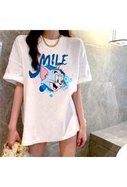 Smile Jerry 1 Unisex Mens/Womens Short Sleeve T-shirts Fashion Printed Tops Cosplay Costume