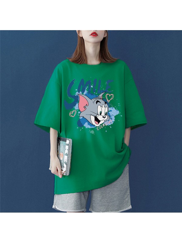 Smile Jerry 5 Unisex Mens/Womens Short Sleeve T-shirts Fashion Printed Tops Cosplay Costume