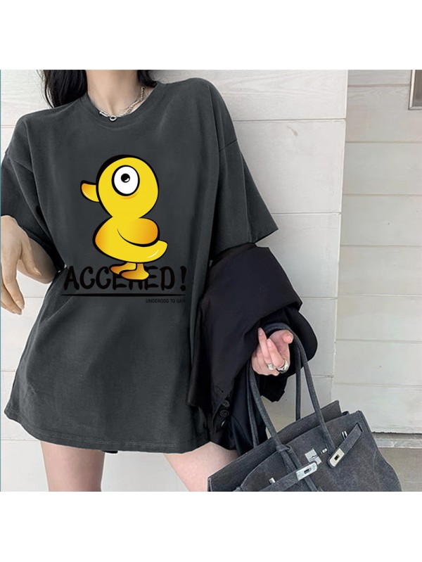 Rubber Duck 3 Unisex Mens/Womens Short Sleeve T-shirts Fashion Printed Tops Cosplay Costume