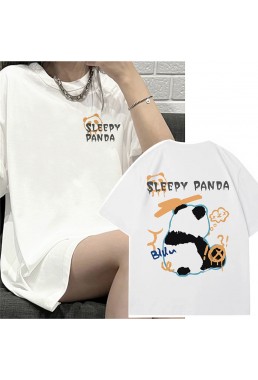 Sleepy Panda 1 Unisex Mens/Womens Short Sleeve T-shirts Fashion Printed Tops Cosplay Costume