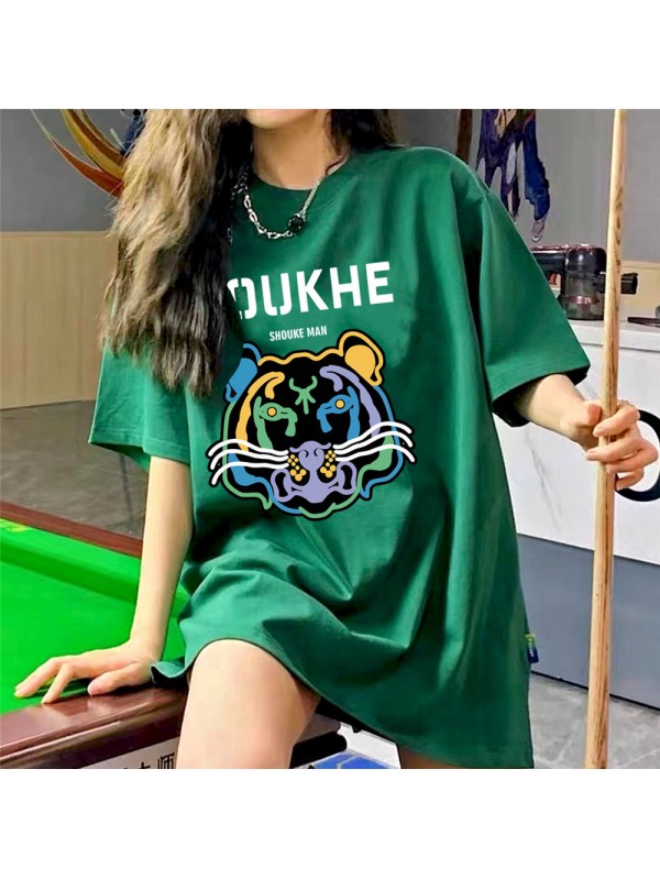 Tigger green Unisex Mens/Womens Short Sleeve T-shirts Fashion Printed Tops Cosplay Costume