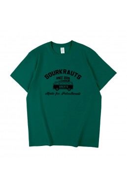 Sourkrauts green Unisex Mens/Womens Short Sleeve T-shirts Fashion Printed Tops Cosplay Costume