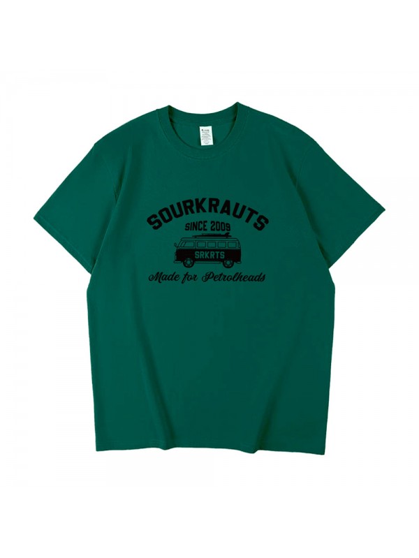 Sourkrauts green Unisex Mens/Womens Short Sleeve T-shirts Fashion Printed Tops Cosplay Costume