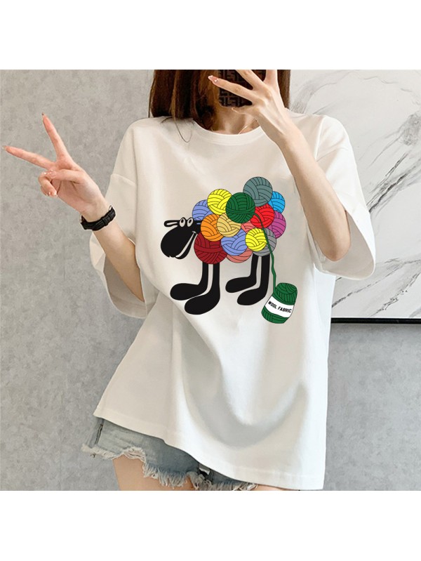 Shaun the Sheep 1 Unisex Mens/Womens Short Sleeve T-shirts Fashion Printed Tops Cosplay Costume