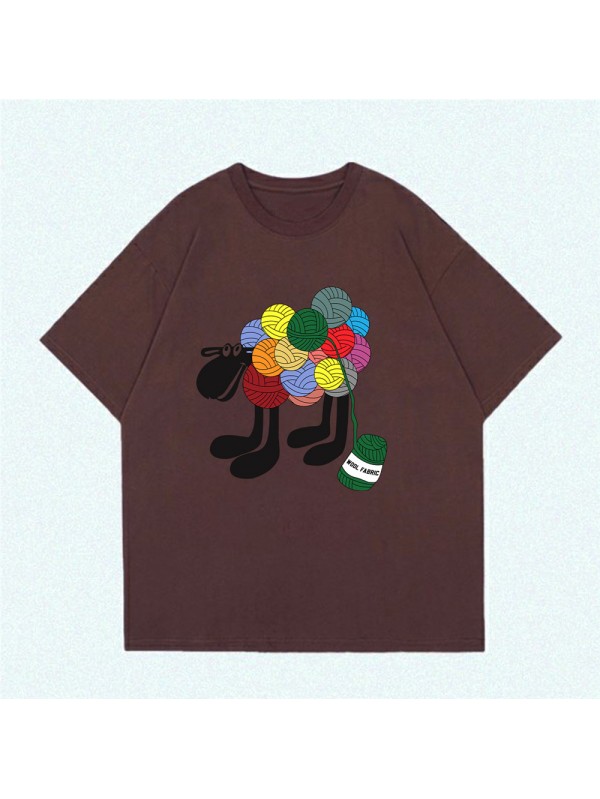 Shaun the Sheep 4 Unisex Mens/Womens Short Sleeve T-shirts Fashion Printed Tops Cosplay Costume