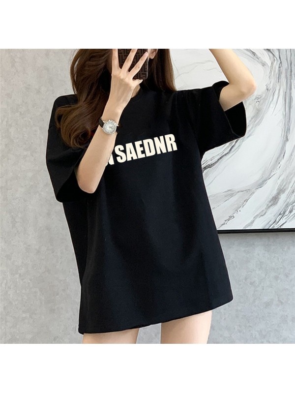 SAEDNR black Unisex Mens/Womens Short Sleeve T-shirts Fashion Printed Tops Cosplay Costume