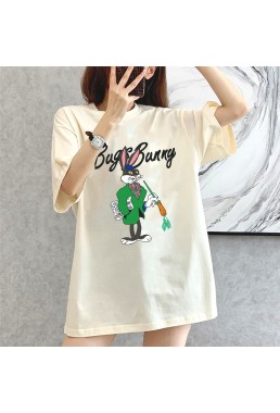 Teacher Rabbit beige Unisex Mens/Womens Short Sleeve T-shirts Fashion Printed Tops Cosplay Costume