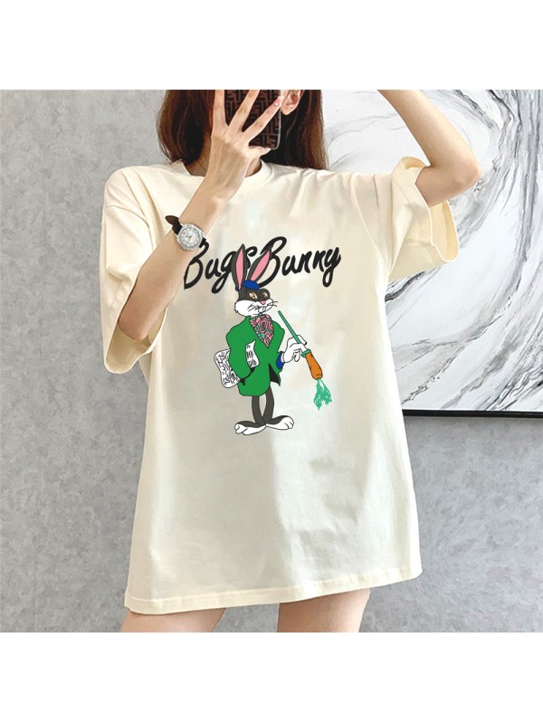 Teacher Rabbit beige Unisex Mens/Womens Short Sleeve T-shirts Fashion Printed Tops Cosplay Costume