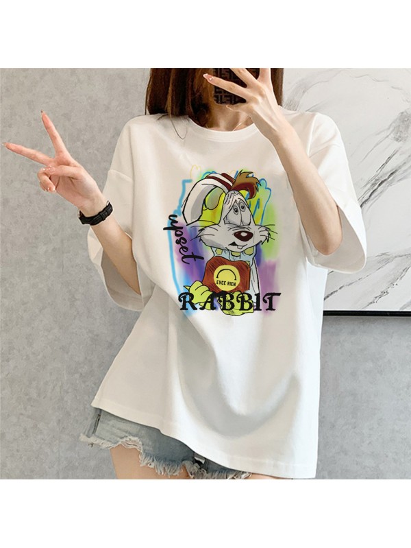 Graffiti Rabbit 1 Unisex Mens/Womens Short Sleeve T-shirts Fashion Printed Tops Cosplay Costume