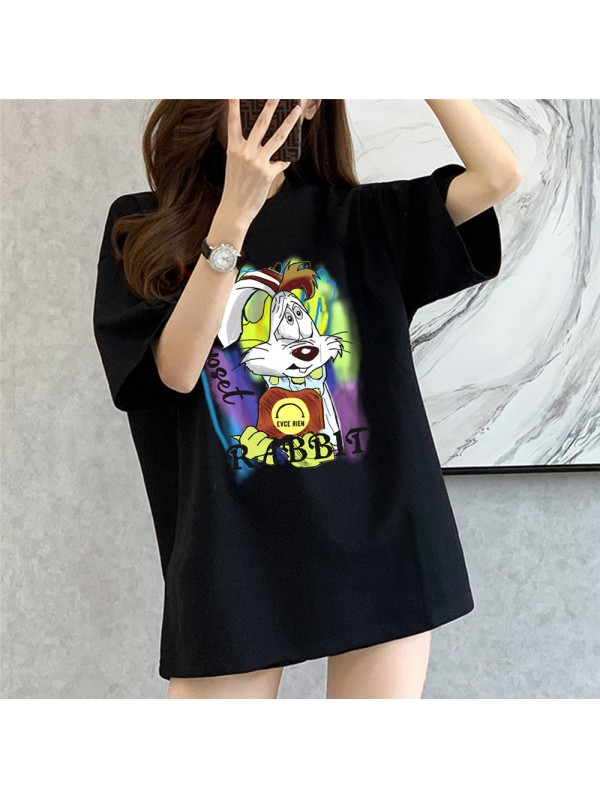 Graffiti Rabbit 3 Unisex Mens/Womens Short Sleeve T-shirts Fashion Printed Tops Cosplay Costume