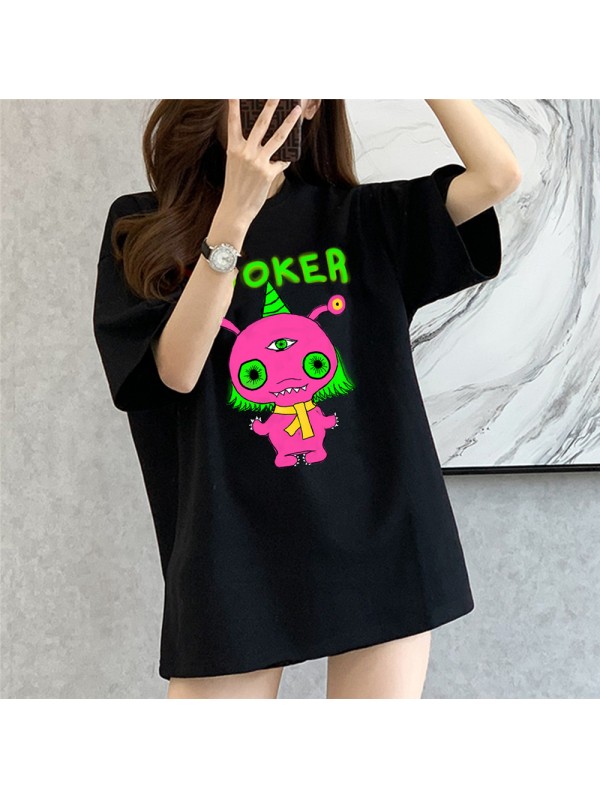 Pink Monster Looker 1 Unisex Mens/Womens Short Sleeve T-shirts Fashion Printed Tops Cosplay Costume