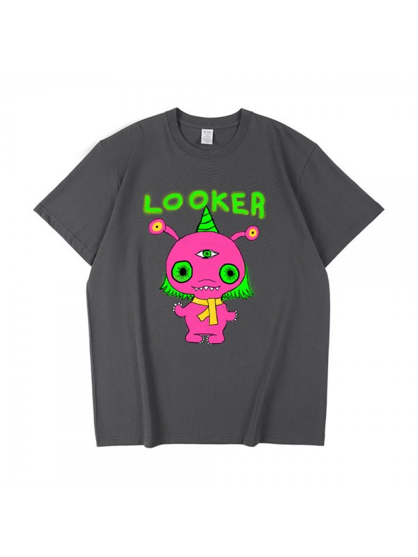 Pink Monster Looker 4 Unisex Mens/Womens Short Sleeve T-shirts Fashion Printed Tops Cosplay Costume